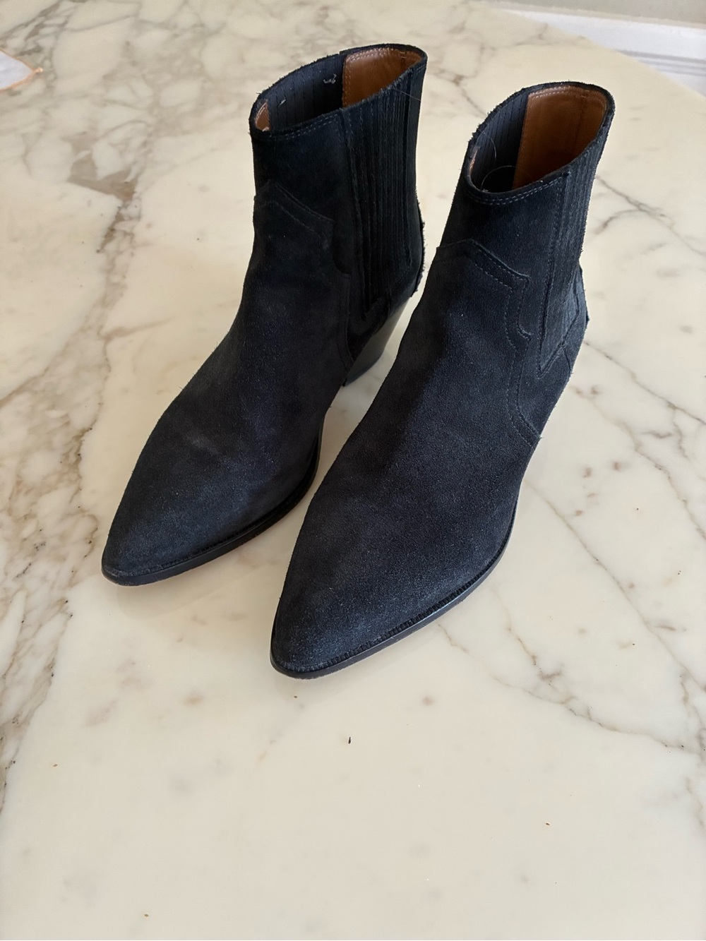 Isabel Marant Navy Suede Ankle Boots 39